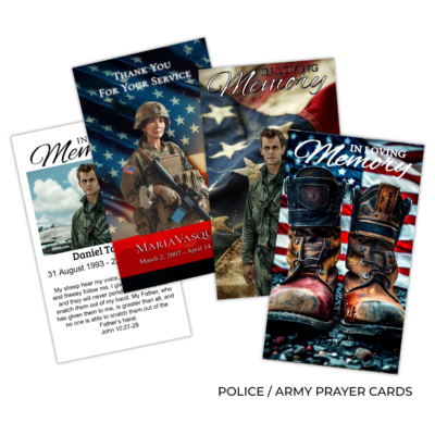 Military /Police Prayer Cards