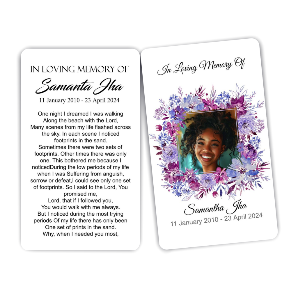 Memorial Prayer Cards - Memorial Cards Today