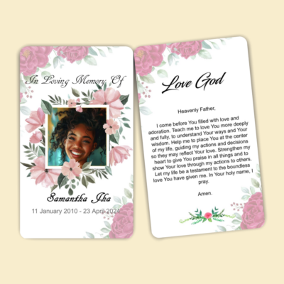 Frame Prayer Card