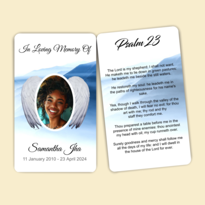 Angel Wings Prayer Card